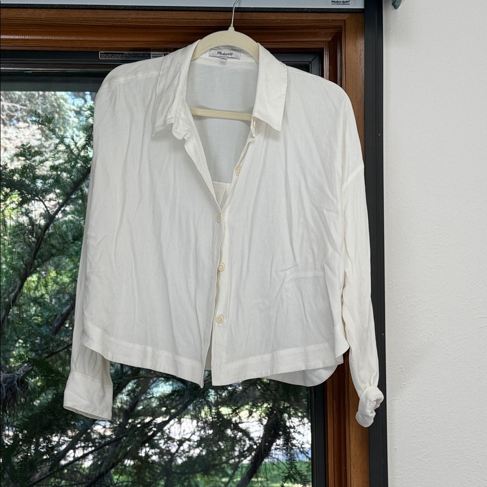 Madewell Off-White Collared Shirt